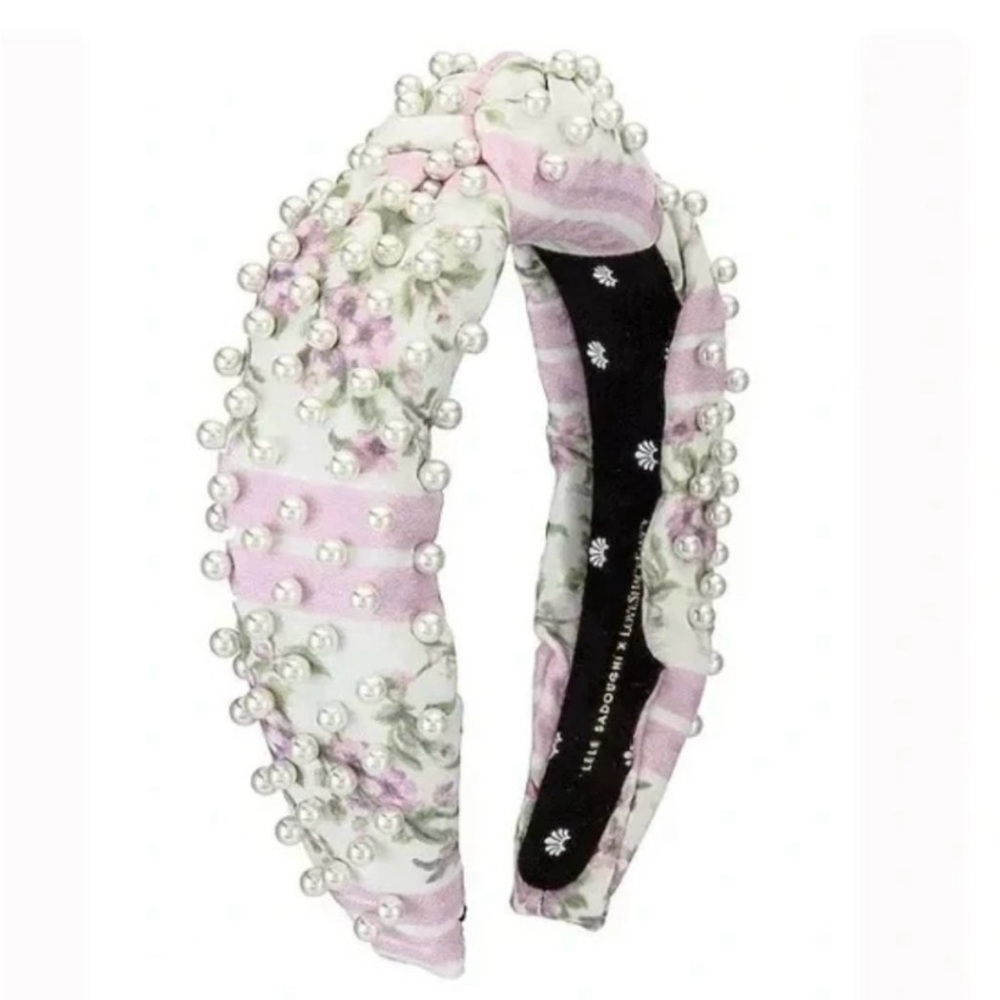 Lele Sadoughi x Loveshackfancy Pastel Clouds Pearl Knotted Headband